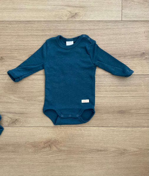 Cosilana - Body A Maniche Lunghe Per Neonati, 70% Lana, 30% Seta, 50-56 - Foto 12