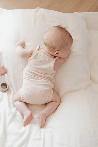 Body canottiera spalline sottili logo fiore Bamboom