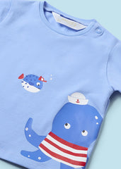 Costume con t-shirt e cappellino newborn