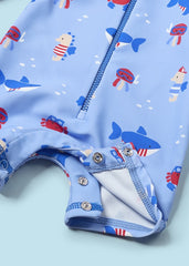 Costume da mare newborn con cappello UPF40