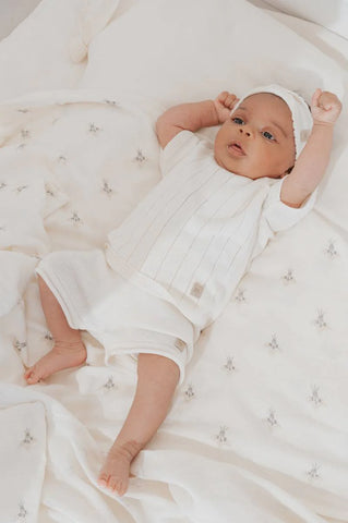 Maglia righe con pantaloncini - Linea Knitted Bamboom