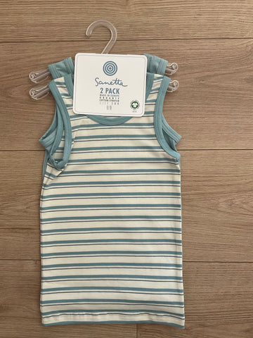 Pack di due canotte in cotone organico