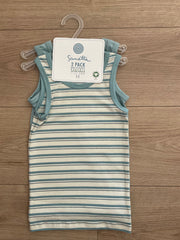 Pack di due canotte in cotone organico