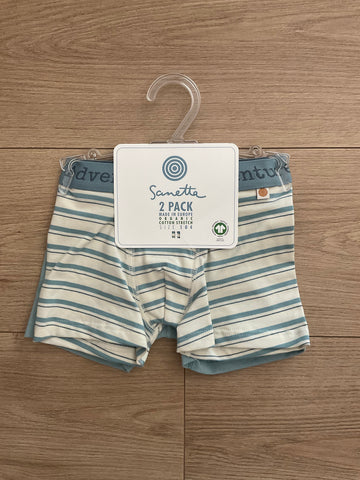 Pack di due boxer bambino in cotone organico