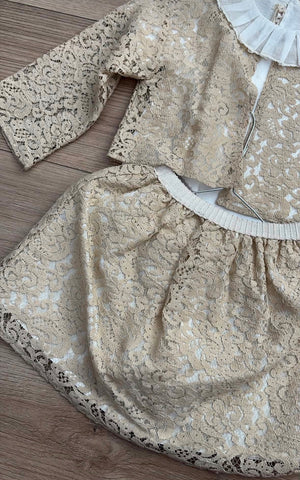 Completo tre pezzi pizzo 3 anni