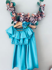Completo blu coloniale bambina