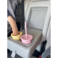 Bicchiere sip + snack 180 ml - con cannuccia