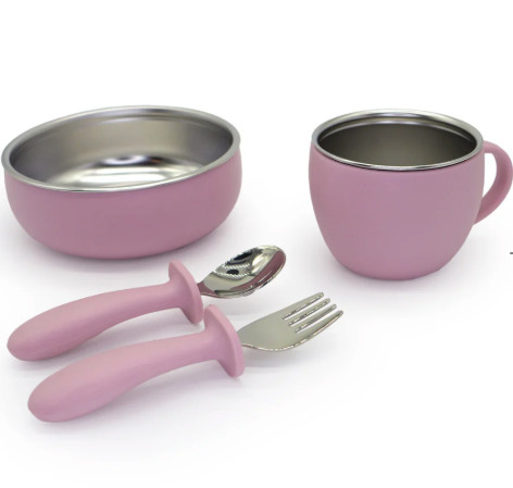 Set pappa acciaio e silicone Mizu