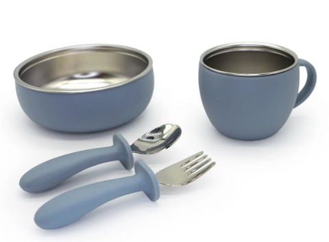 Set pappa acciaio e silicone Mizu