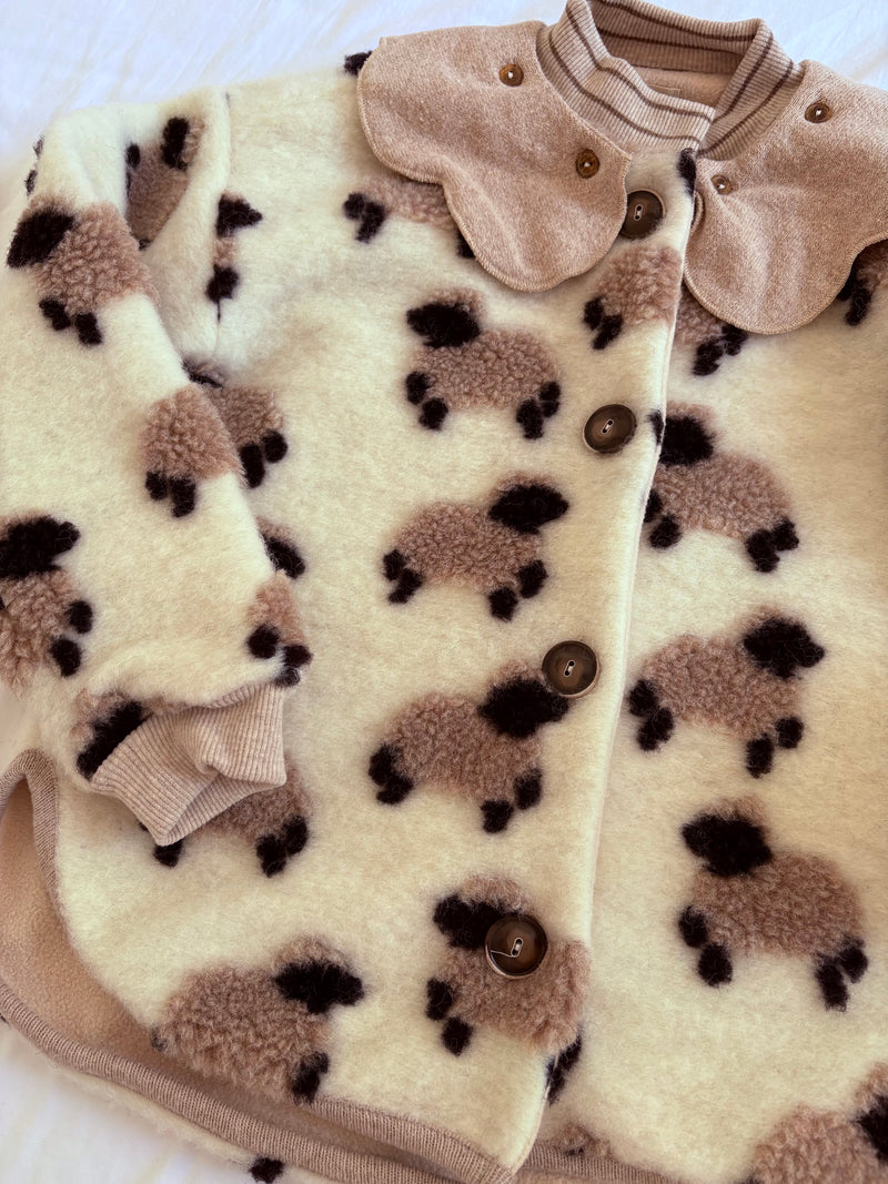 Mymiky_ Cappotto sartoriale in lana pecorelle unisex con collo removibile