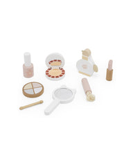 Set trucco in legno con valigietta