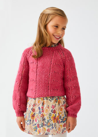 Maglione traforato bambina