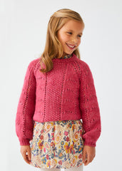 Maglione traforato bambina