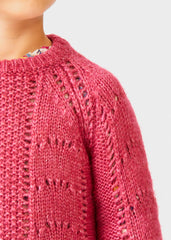Maglione traforato bambina