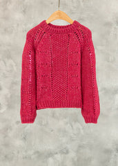 Maglione traforato bambina