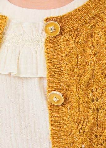 Cardigan tricot traforato