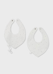 Bavaglini neonato verde/bianco