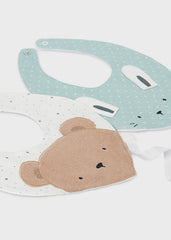 Bavaglini neonato verde/bianco