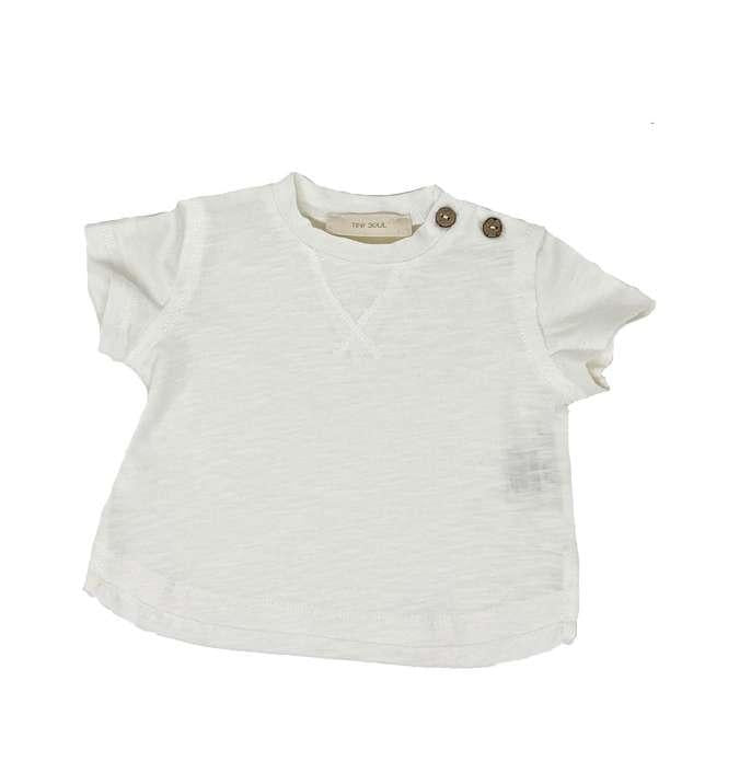 T-shirt bianca in cotone organico
