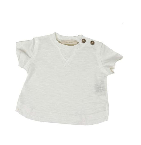 T-shirt bianca in cotone organico