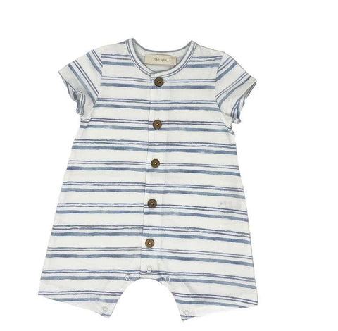 Pagliaccetto a righe in cotone organico