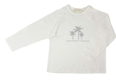 Maglia maniche lunghe con disegno in cotone organico