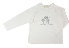Maglia maniche lunghe con disegno in cotone organico