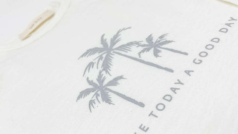 Maglia maniche lunghe con disegno in cotone organico