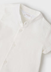 Completo salopette e camicia di lino