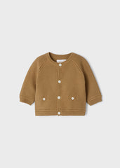 Cardigan tricot marrone