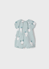 Pagliaccetto bambina verde menta con coniglietti