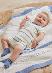 Pagliaccetto bambino panna a righe