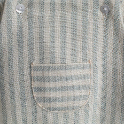 Salopette a righe con taschino