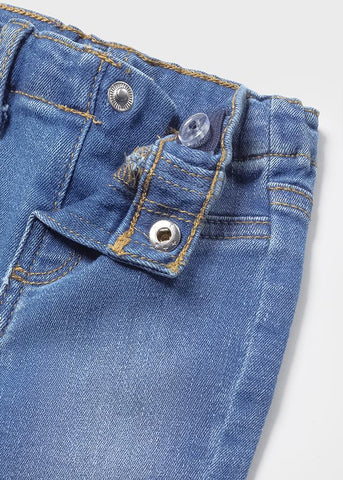 Pantalone jeans con vita regolabile cotone