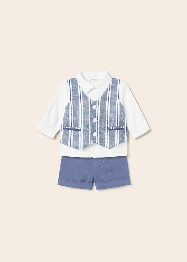 Completi due pezzi in lino - gilet decorativo