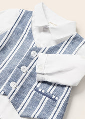 Completi due pezzi in lino - gilet decorativo