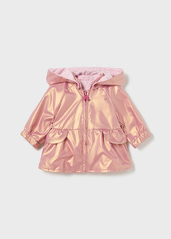 Giacca a vento bambina reversibile con cappuccio