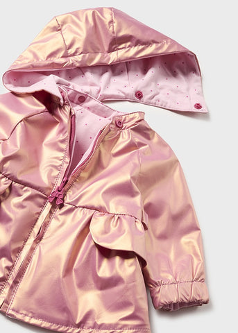 Giacca a vento bambina reversibile con cappuccio