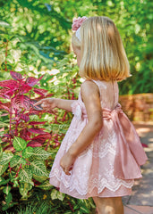 Abito organza rosa