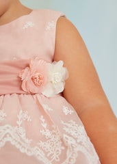 Abito organza rosa