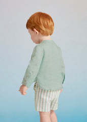 Completo camicia e bermuda a righe