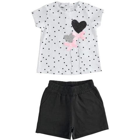 Completo bambina t-shirt e pantalone