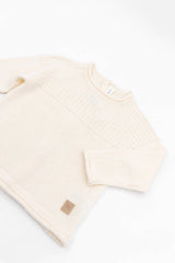 Maglia apertura dietro a costine con pantaloncini - Linea Knitted Bamboom
