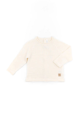 Maglia apertura dietro a costine con pantaloncini - Linea Knitted Bamboom