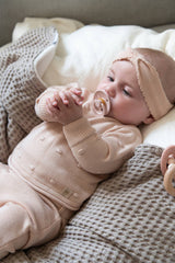 Maglia apertura dietro mini pom pom con pantaloncini - Linea Knitted Bamboom