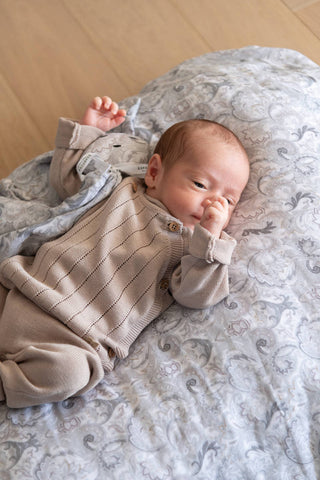 Maglia incrociata trattini con pantaloncini - Linea Knitted Bamboom