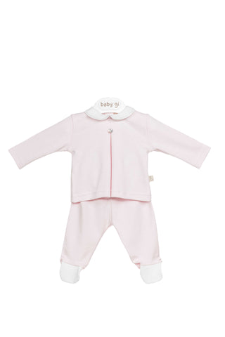 Completo ghettina in cotone interlock neonato/a