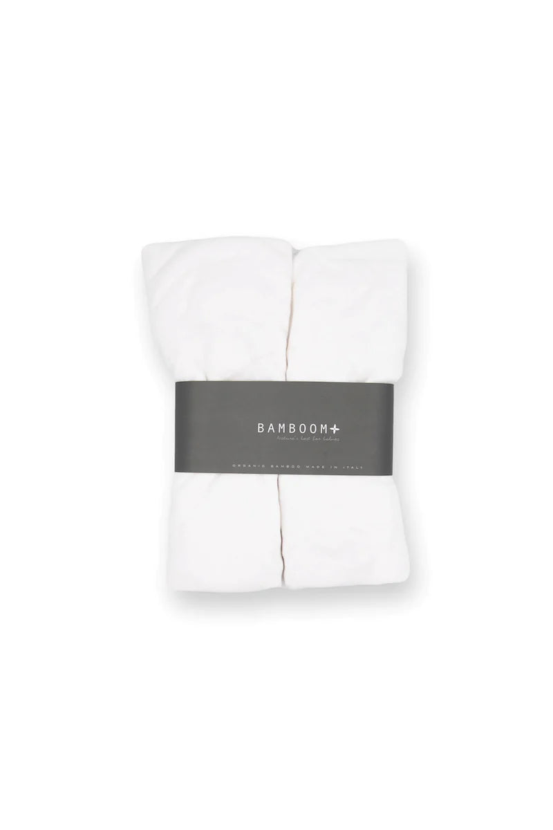 Lenzuolo con angoli Bamboom - set 2 pezzi - coprimaterasso culla 80 x 40 cm