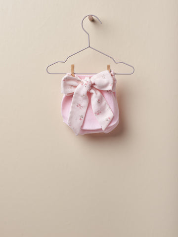 Culotte rosa con fiocco fiorellini