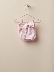 Culotte rosa con fiocco fiorellini
